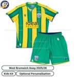 West Bromwich Away Kids Football Kit 2025_26 -front view