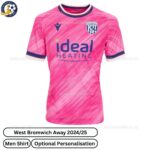 West Bromwich Away Men Football Shirt 2024_25 – Pink-front view