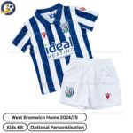 West Bromwich Home Kids Football Kit 2024_25 (No Socks)-front view