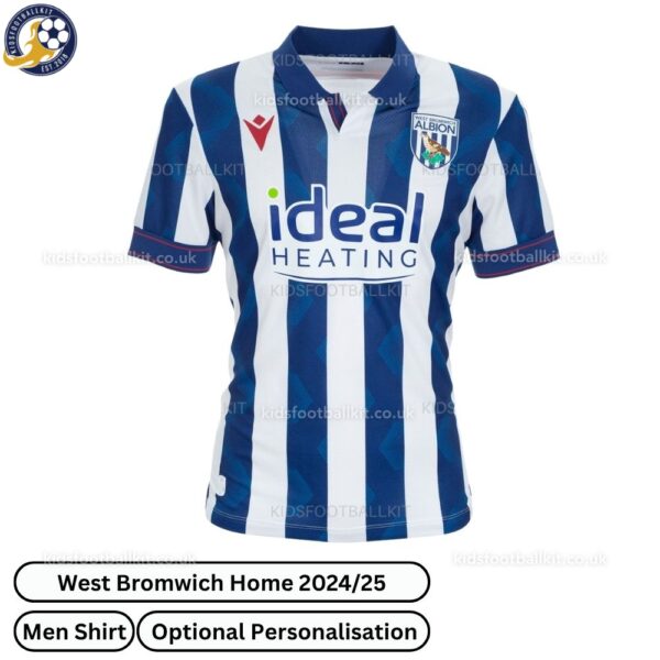 West Bromwich Home Men Football Shirt 2024_25-front view