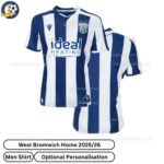 West Bromwich Home Men Football Shirt 2025_26-over view