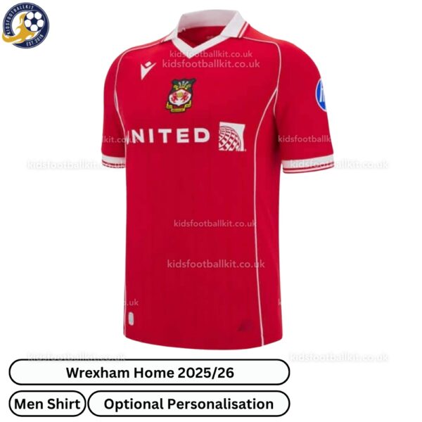 Wrexham Home Men Football Shirt 2025_26-front view