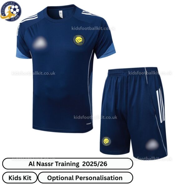 Al Nassr Training Kids Football Kit 25_26-front view-dark blue
