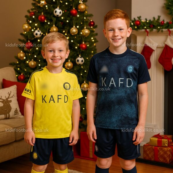 Al Nassr home & away Kids Football Kit 25_26-image