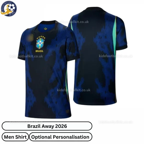 Brazil Away men shirt 2026-over view