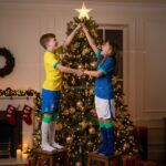 Brazil Christmas Gift Bundle – Home & Away Kids Football Kit 2024/25 (With socks) - AI GEN