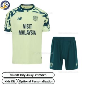 Cardiff City Away Kids Football Kit 2025_26-front view