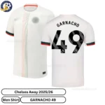Chelsea GARNACHO 49 Away 25 26 Men Football Shirt-overview-blur