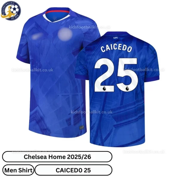 Chelsea CAICED0 25 Home 25 26 Men Football Shirt-over view - blur