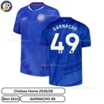 Chelsea GARNACHO 49 Home 25 26 Men Football Shirt-over view-blur