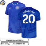 Chelsea JOAO PEDRO 20 Home 25 26 Men Football Shirt-over view-blur