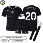 Chelsea Third Kids Football Kit 2025/26 – JOÃO PEDRO 20 (With Socks) - blur
