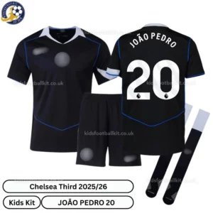 Chelsea Third Kids Football Kit 2025/26 – JOÃO PEDRO 20 (With Socks) - blur