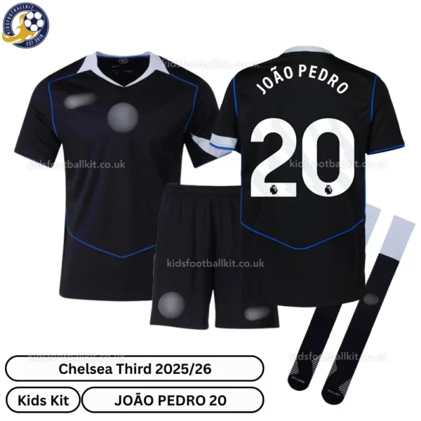 Chelsea JOÃO PEDRO 20 Third Kids Kit 25/26 | Gift for Fans