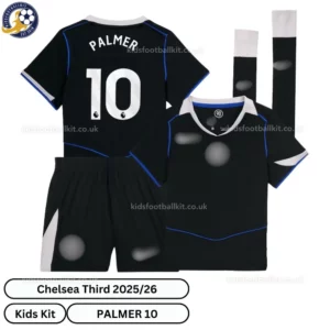 Chelsea PALMER 10 Third 25 26 Kids Football Kit-over view - blur