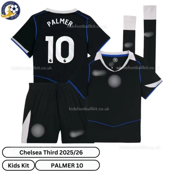 Chelsea PALMER 10 Third 25 26 Kids Football Kit-over view - blur