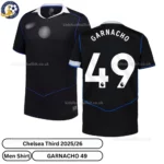 Chelsea GARNACHO 49 Third 25 26 Men Football Shirt-overview-blur