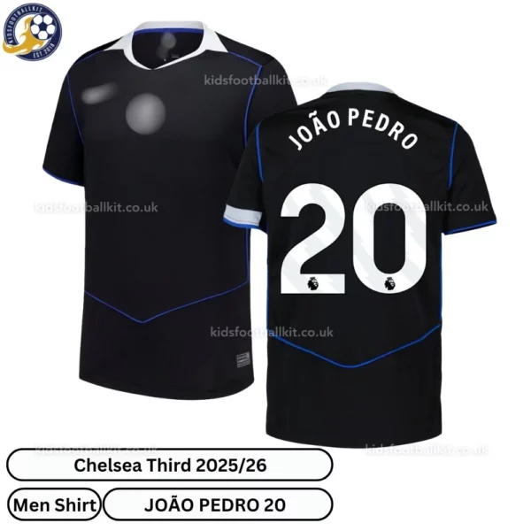 Chelsea JOAO PEDRO 20 Third 25 26 Men Football Shirt-over view- blur