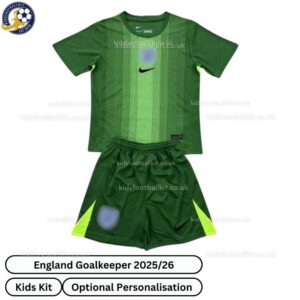 junior england goalkeeper football kit