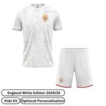 England Special Edition Kids Football Kit 2024_25 (No Socks) – White-blur