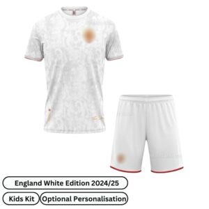 England Special Edition Kids Football Kit 2024_25 (No Socks) – White-blur