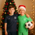 Everton Christmas Gift Bundle – Goalkeeper Kids Football Kit 2025_26 – Gray & Green