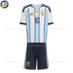 Argentina Home Men & Kids Football Kit 2026 - MESSI 10 (No Socks) Front View