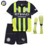 Manchester City Away Kids Football Kit 2024_25 (With Socks) -blur