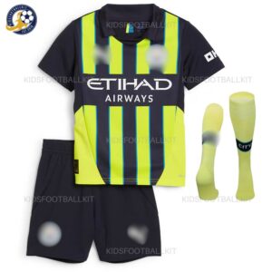 Manchester City Away Kids Football Kit 2024_25 (With Socks) -blur