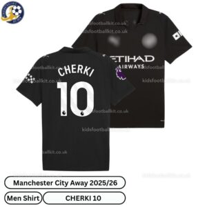 Manchester City Away Kids Football Kit 25_26- CHERKI 10 - over view -blur