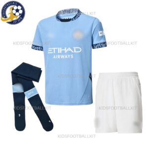 Manchester City Home Men & Kids Football Kit 202425 -blur