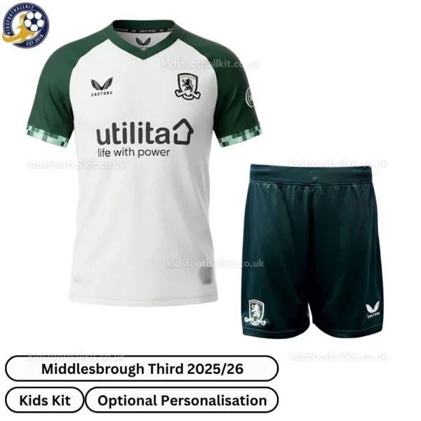 Middlesbrough Third Kids Kit 25_26-front view