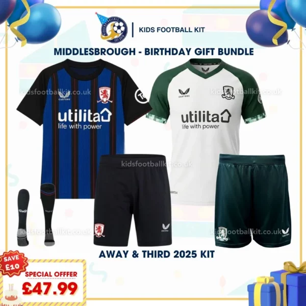 Middlesbrough away and third Kids Kit 25_26