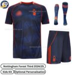 Nottingham Forest Third Kids Football Kit 25_26-front view with socks