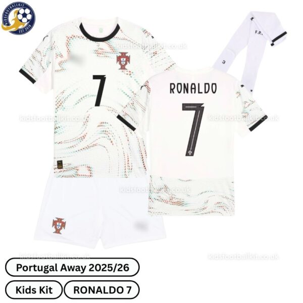 Portugal Away Men & Kids Football Kit 202526 – RONALDO 7-blur
