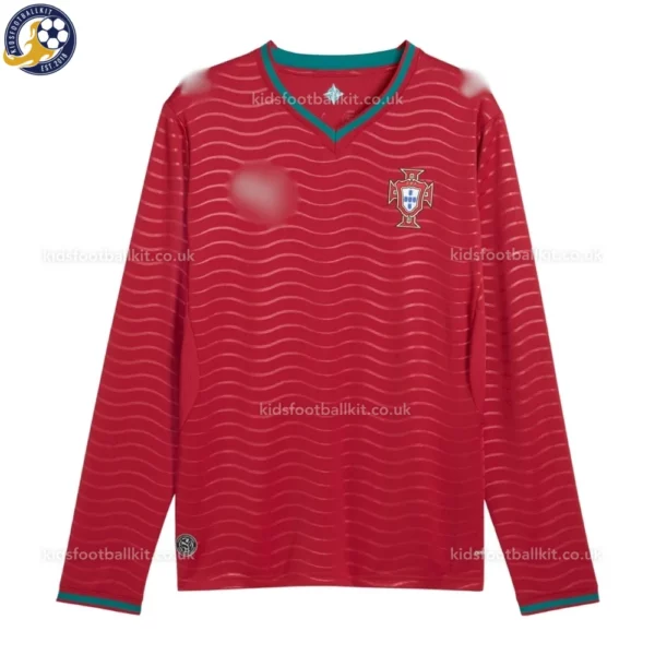 Portugal Home Kids Kit 2026 - front view -Long Sleeve