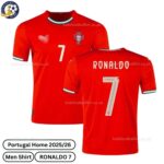 Portugal Home Men Football Shirt 2025_26 – RONALDO 7-over view-blur