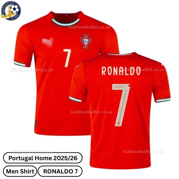 Portugal Home Men Football Shirt 2025_26 – RONALDO 7-over view-blur