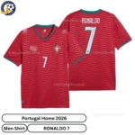 Portugal Home Men Shirt 2026 - over view -RONALDO 7
