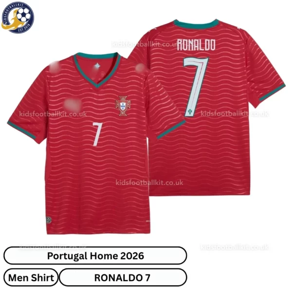 Portugal Home Men Shirt 2026 - over view -RONALDO 7