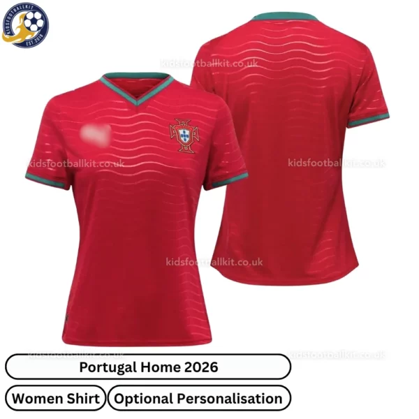 Portugal Home Women Shirt 2026-over view