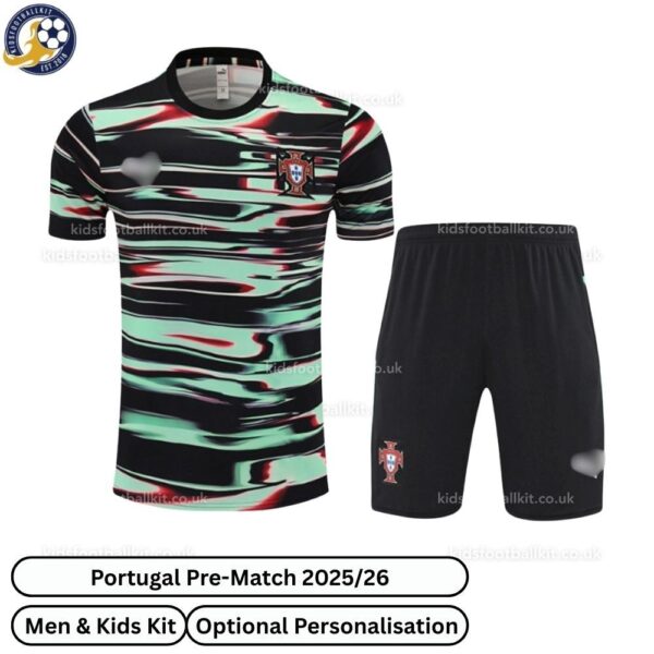 Portugal Pre-Match Men & Kids Football Kit 2025_26-blur