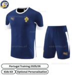 Portugal Training Kids Football Kit 2025_26 (No Socks) – Navy Blue-blur