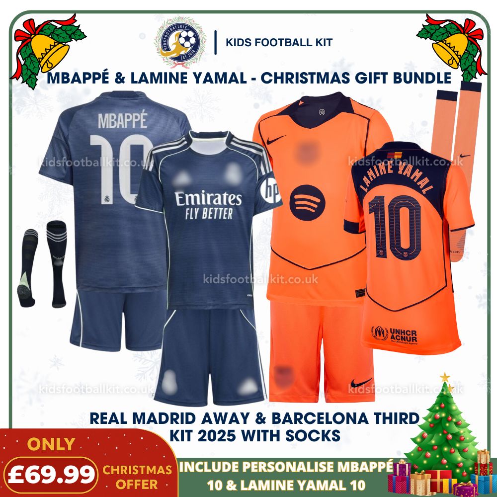 Real Madrid & Barcelona Christmas Gift Pack - Multi Kit Kids