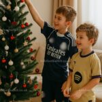 Real Madrid & Barcelona Christmas Gift Bundle – Away & Away Kids Football Kit 2025_26 (With socks)