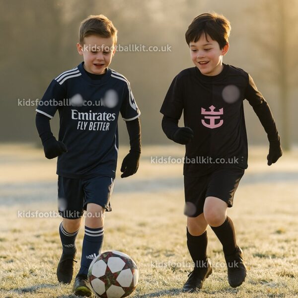 Real Madrid & Inter Miami Christmas Gift Bundle – Away & Away Kids Football Kit 2025_26 (With socks)