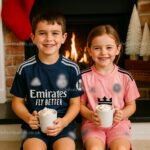 Real Madrid & Inter Miami Christmas Gift Bundle – Away & Home Kids Football Kit 2025_26 (With socks)