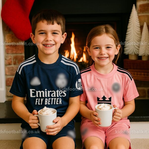 Real Madrid & Inter Miami Christmas Gift Bundle – Away & Home Kids Football Kit 2025_26 (With socks)