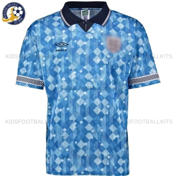 Retro England Home Men Football Shirt 1990_91 – Blue-blur