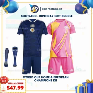 Scotland Home & European Champios Kids Football Kit 25_26